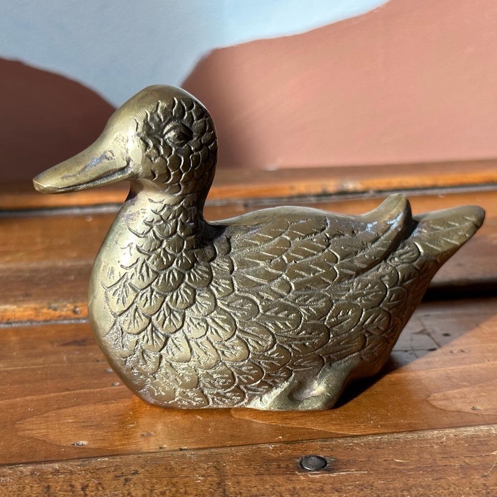 ✨Mid-Century Brass Duck✨